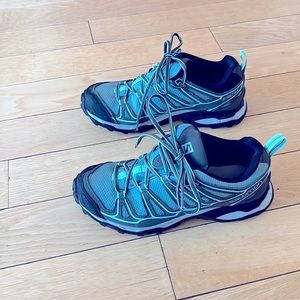 Salomon X-Ultra women hiking shoes green
